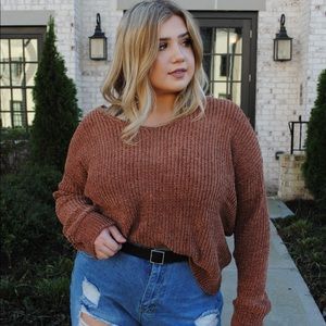 SUPER soft twist sweater (plus size)